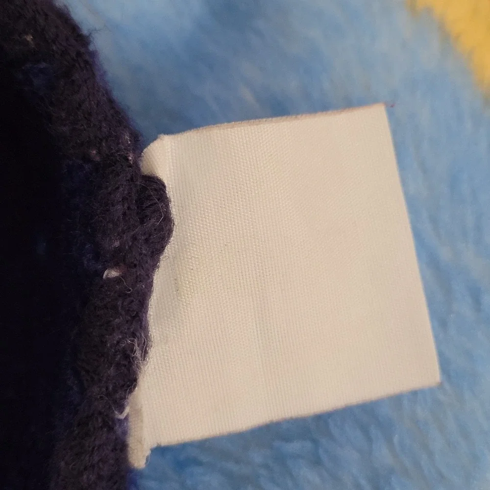 Vtg Baby Blanket Teddy Bear Marry Go Round Carnival Mink Plush Navy Blue RARE